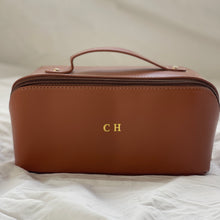Load image into Gallery viewer, ZIPPED COSMETIC CASE (FAUX LEATHER) PRE-ORDER