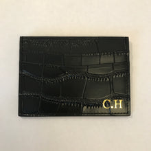 Load image into Gallery viewer, LEATHER BROKEN PATTERNED CARD HOLDER - PERSONALISED (MADE TO ORDER)