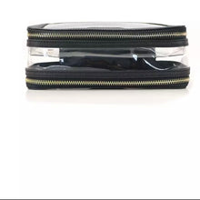 Load image into Gallery viewer, LEATHER DOUBLE LAYER COSMETIC  BAG  - BROKEN PATTERNED (MADE TO ORDER)