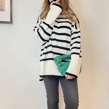 Load image into Gallery viewer, Stripe roll neck jumper - Cream