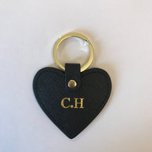 Load image into Gallery viewer, LEATHER SAFFIANO PERSONALISED KEYRING (MADE TO ORDER)