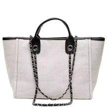 Load image into Gallery viewer, CREAM CANVAS TOTE BAG