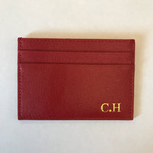 Load image into Gallery viewer, LEATHER SAFFIANO CARD HOLDER - PERSONALISED (MADE TO ORDER)