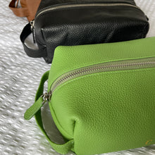 Load image into Gallery viewer, LEATHER WASH BAG WITH ZIP - MADE TO ORDER
