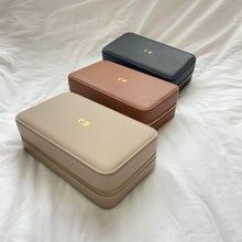 Load image into Gallery viewer, PERSONALISED JEWELLERY ORGANISER - LEATHER ( PRE-ORDER)