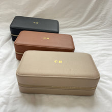 Load image into Gallery viewer, PERSONALISED JEWELLERY ORGANISER - LEATHER ( PRE-ORDER)