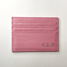 Load image into Gallery viewer, LEATHER SAFFIANO CARD HOLDER - PERSONALISED (MADE TO ORDER)