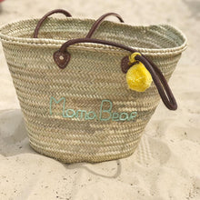 Load image into Gallery viewer, LARGE PERSONALISED BASKET - LEATHER HANDLES