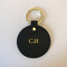 Load image into Gallery viewer, LEATHER SAFFIANO PERSONALISED KEYRING (MADE TO ORDER)