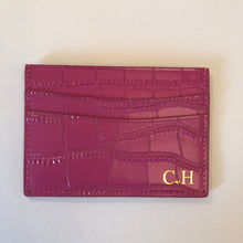 Load image into Gallery viewer, LEATHER BROKEN PATTERNED CARD HOLDER - PERSONALISED (MADE TO ORDER)