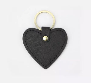 LEATHER SAFFIANO PERSONALISED KEYRING (MADE TO ORDER)