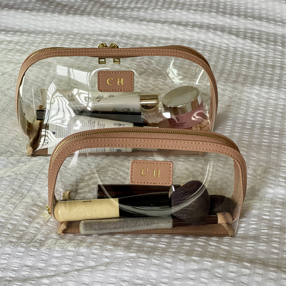 2 PIECE LEATHER AND PVC BAG SET - MADE TO ORDER – Nell and Digby